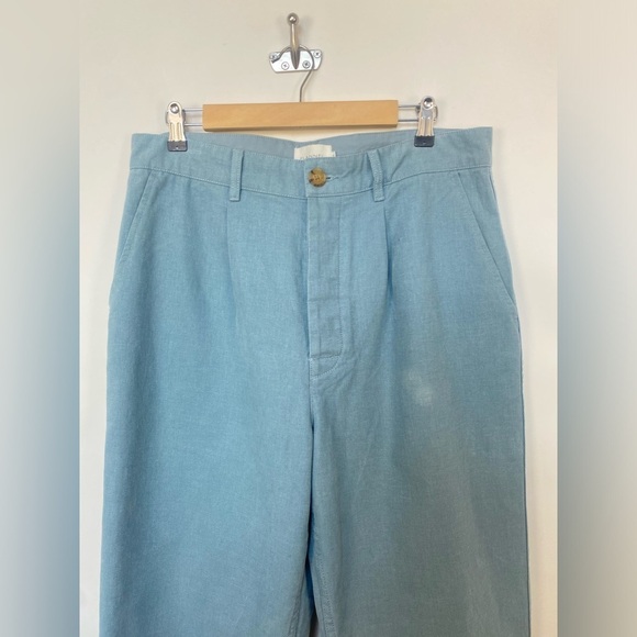 Flannel Australia Size 3 Blue Button Fly Pant - Picture 2 of 15